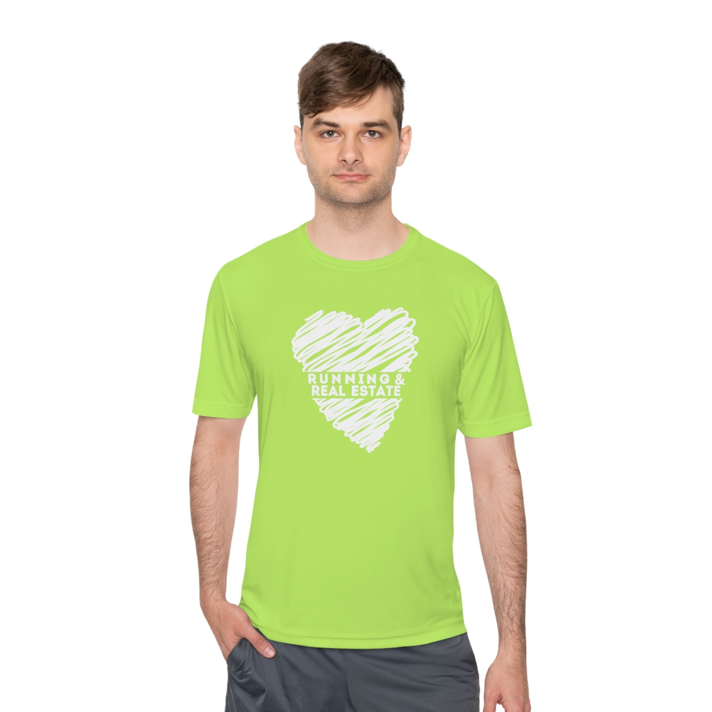 I love Running & Real Estate - Unisex Moisture Wicking Tee