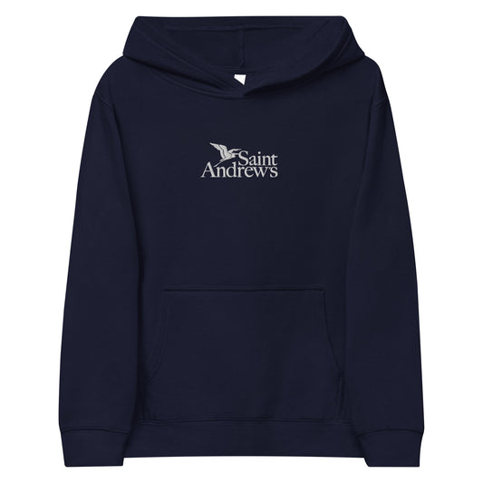 Saint Andrew's - (Youth) Embroidered Fleece Hoodie (Navy)