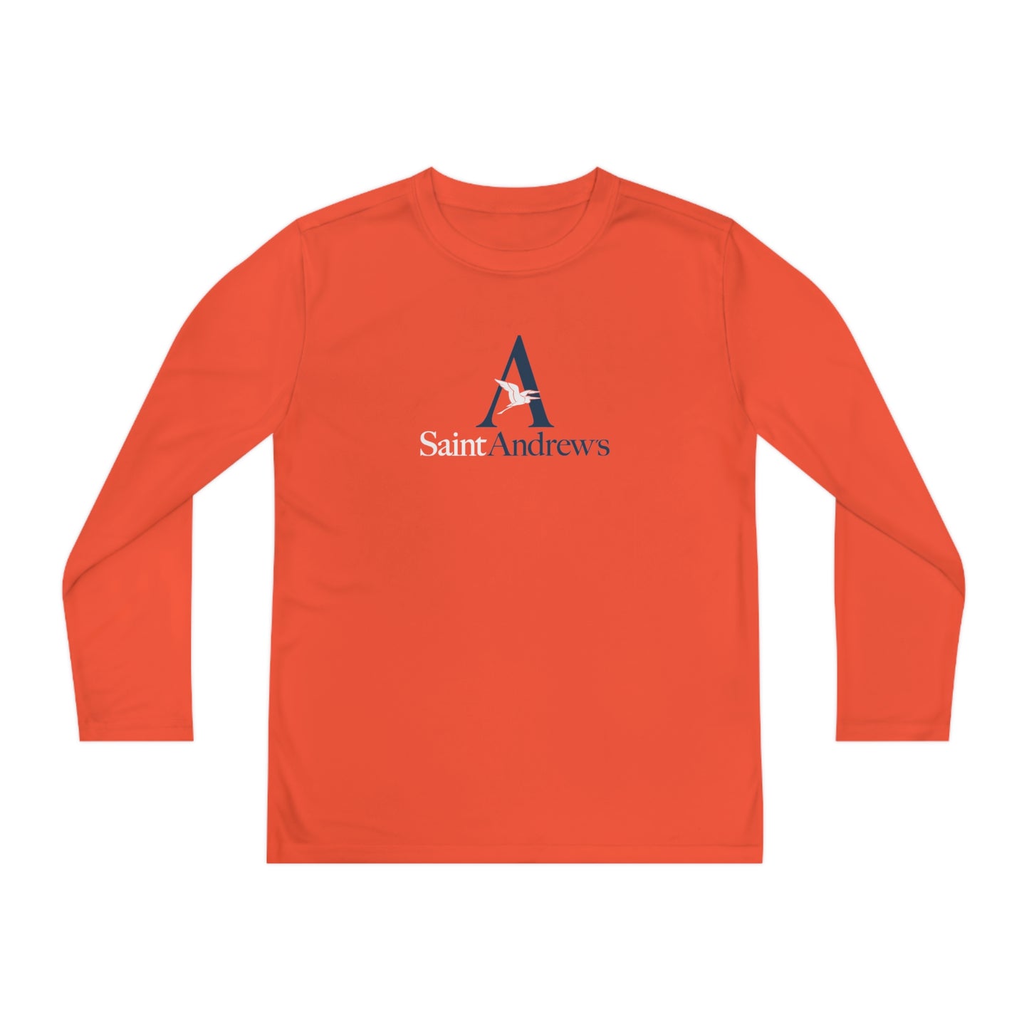 Saint Andrew's - (Youth) Long Sleeve "Emblem" Moisture Wicking Tee (3 colors)