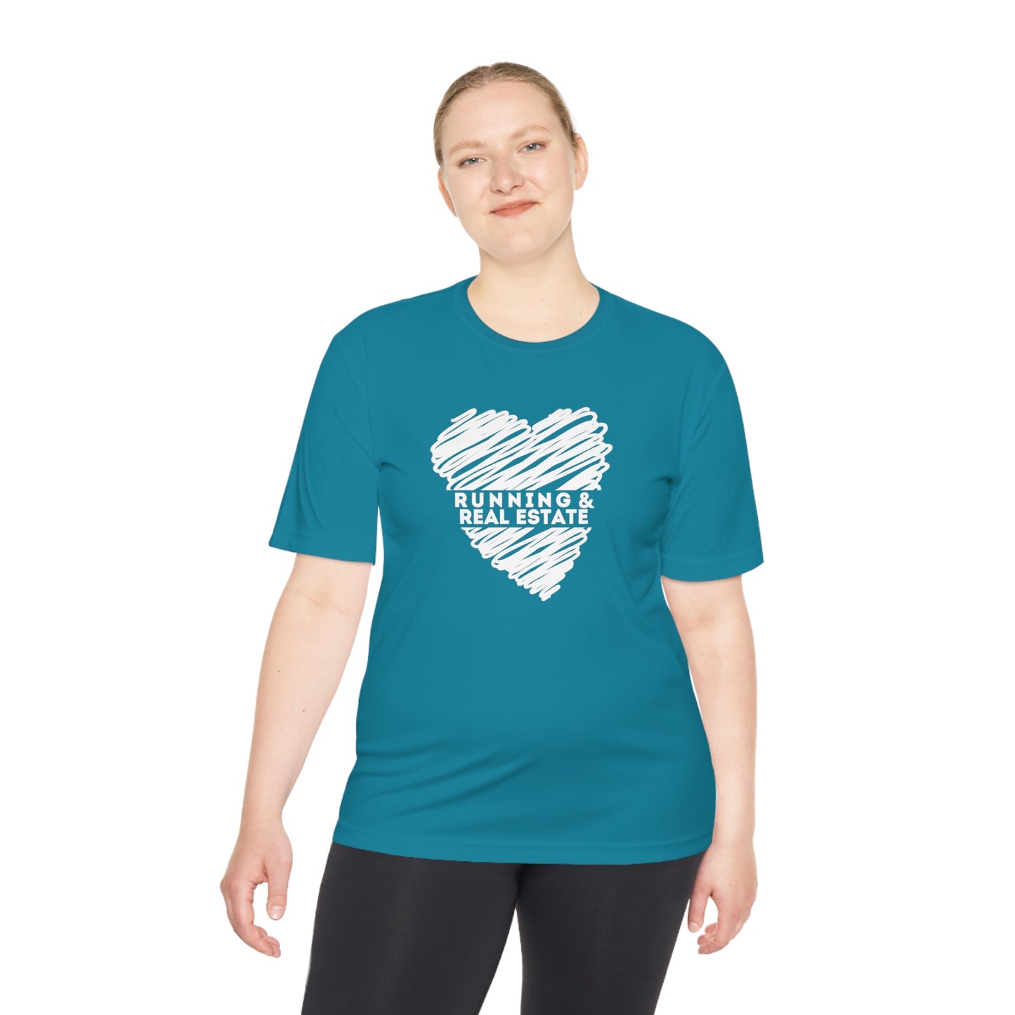 I love Running & Real Estate - Unisex Moisture Wicking Tee