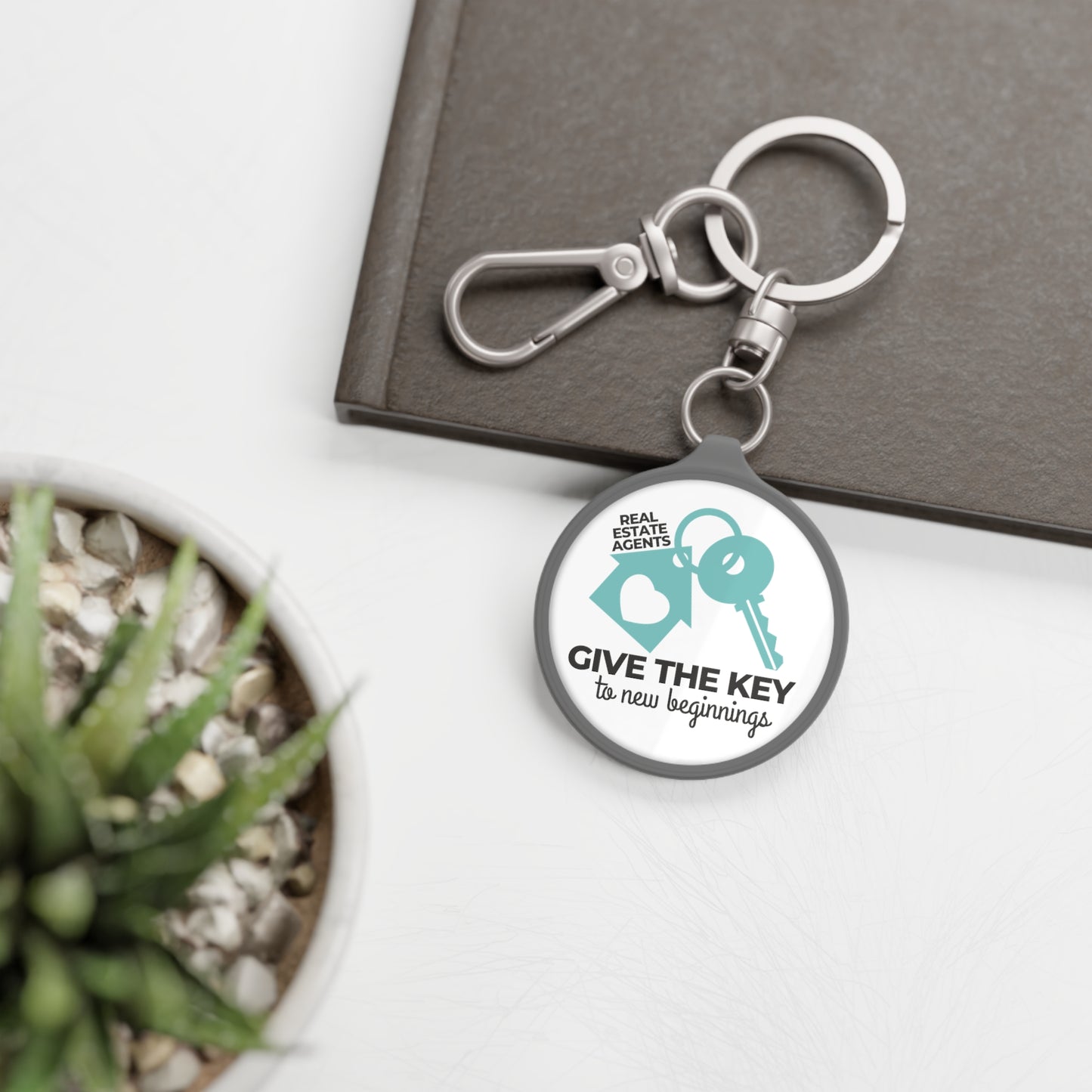 Real Estate Agents Give The Key To New Beginnings - Key Ring