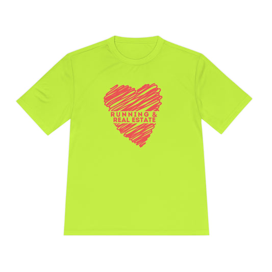 I love Running & Real Estate - Unisex Moisture Wicking Tee