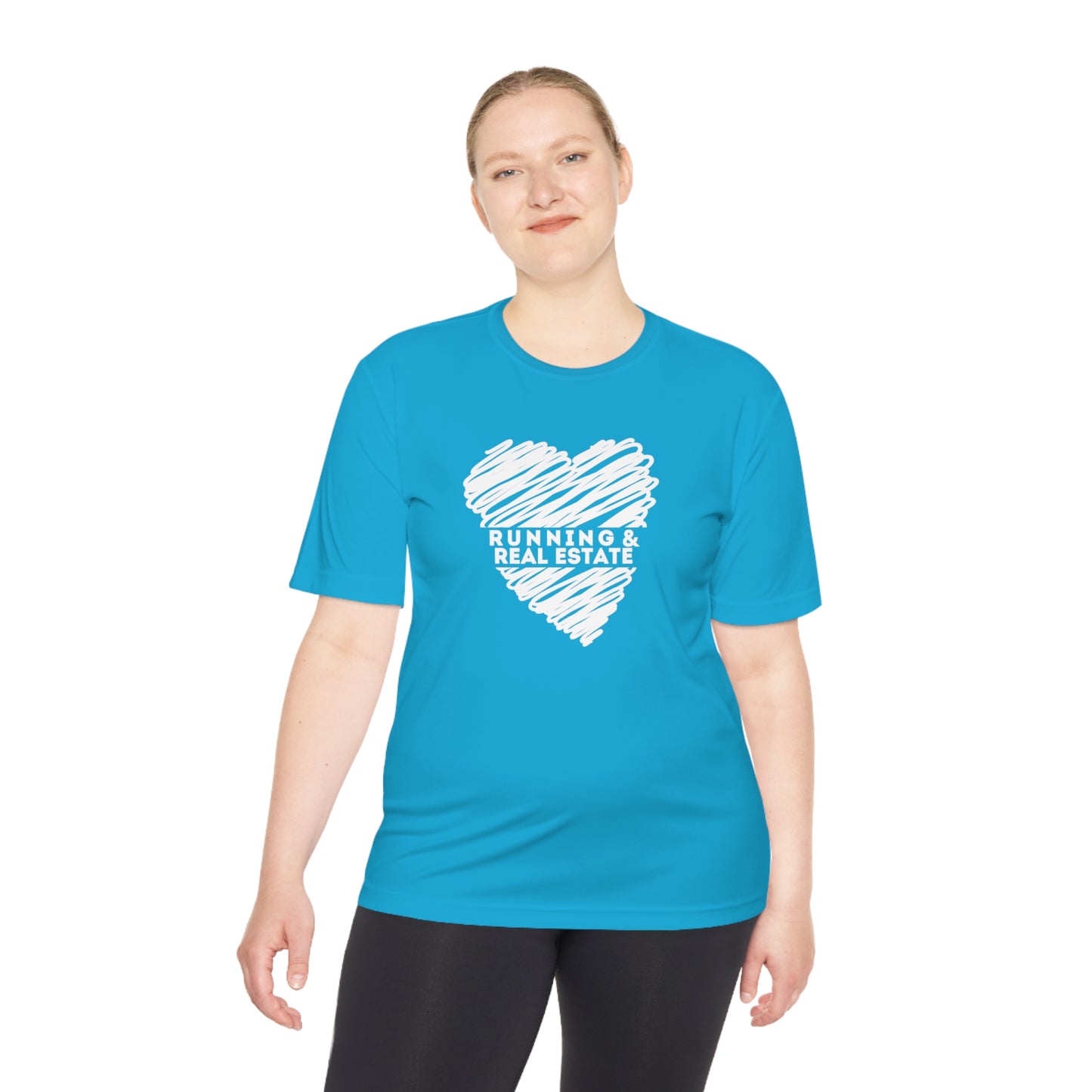 I love Running & Real Estate - Unisex Moisture Wicking Tee