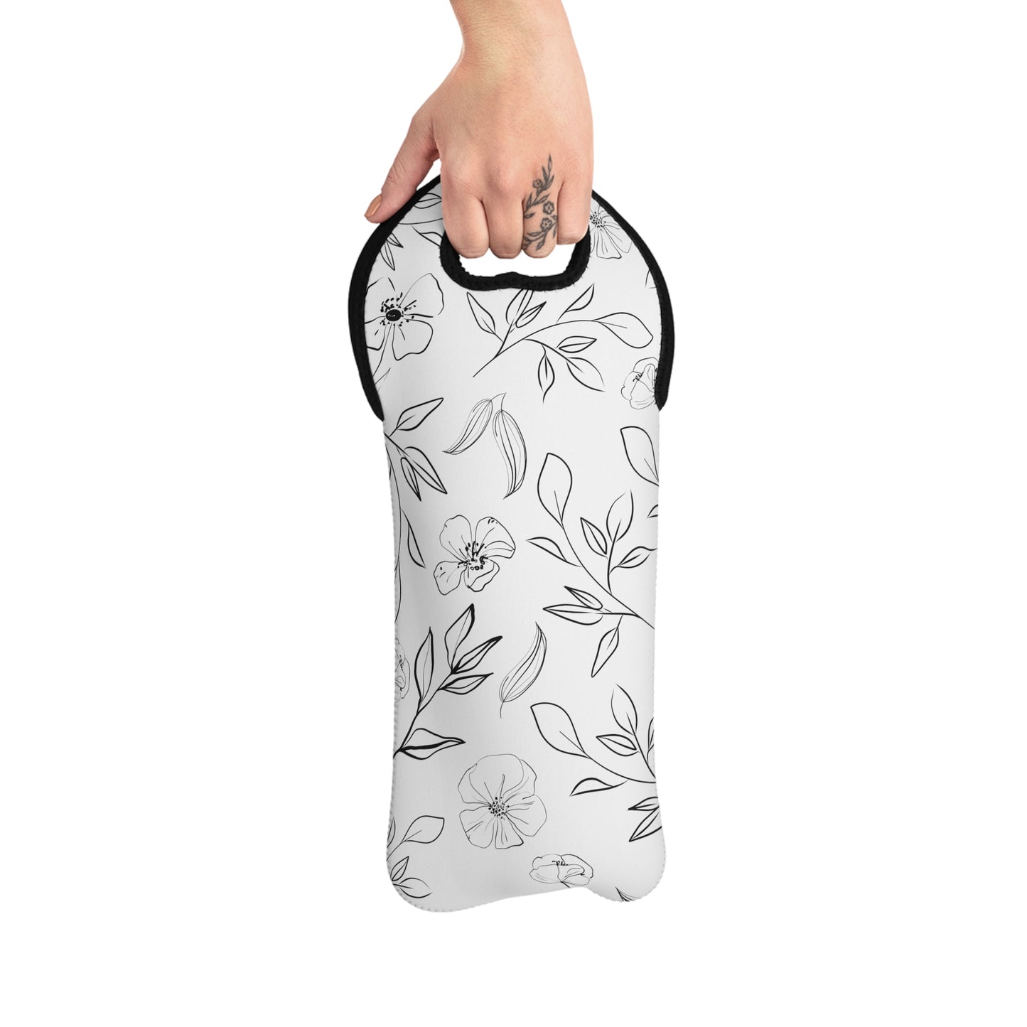 Floral - Wine Tote Bag