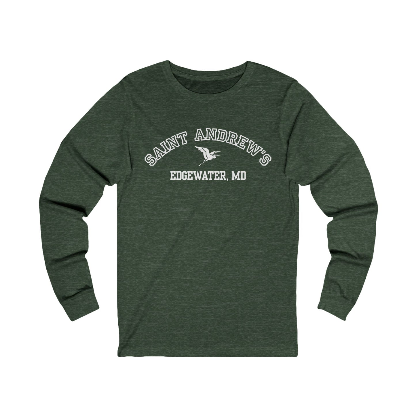 Saint Andrew's - Adult (Unisex) Collegiate Long Sleeve Tee (4 colors)