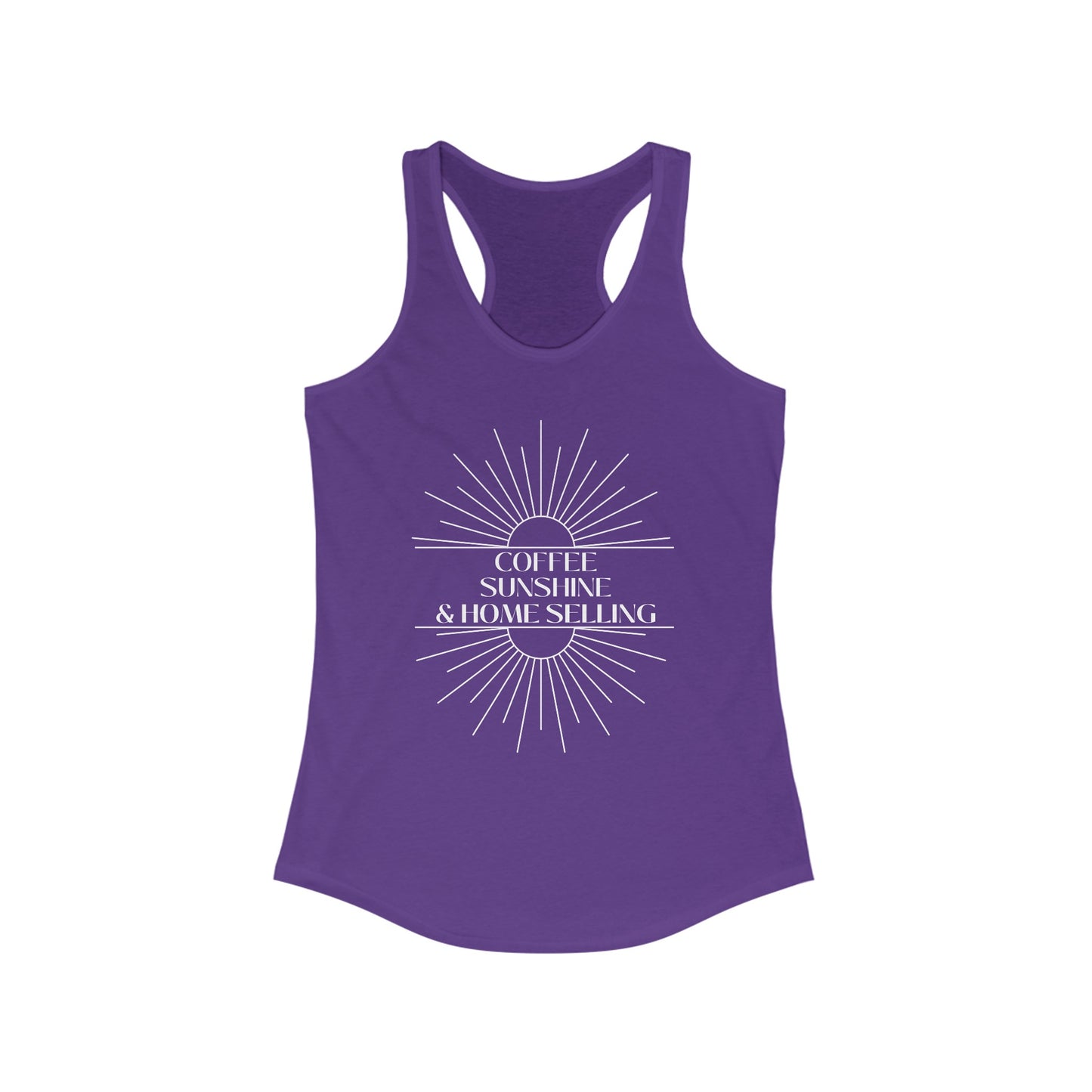 Coffee, Sunshine, & Home Selling - Women's Racerback Tank (4 colors)