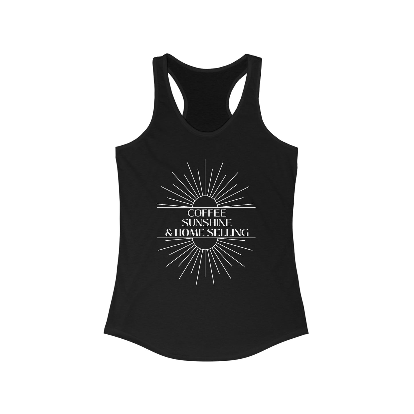 Coffee, Sunshine, & Home Selling - Women's Racerback Tank (4 colors)