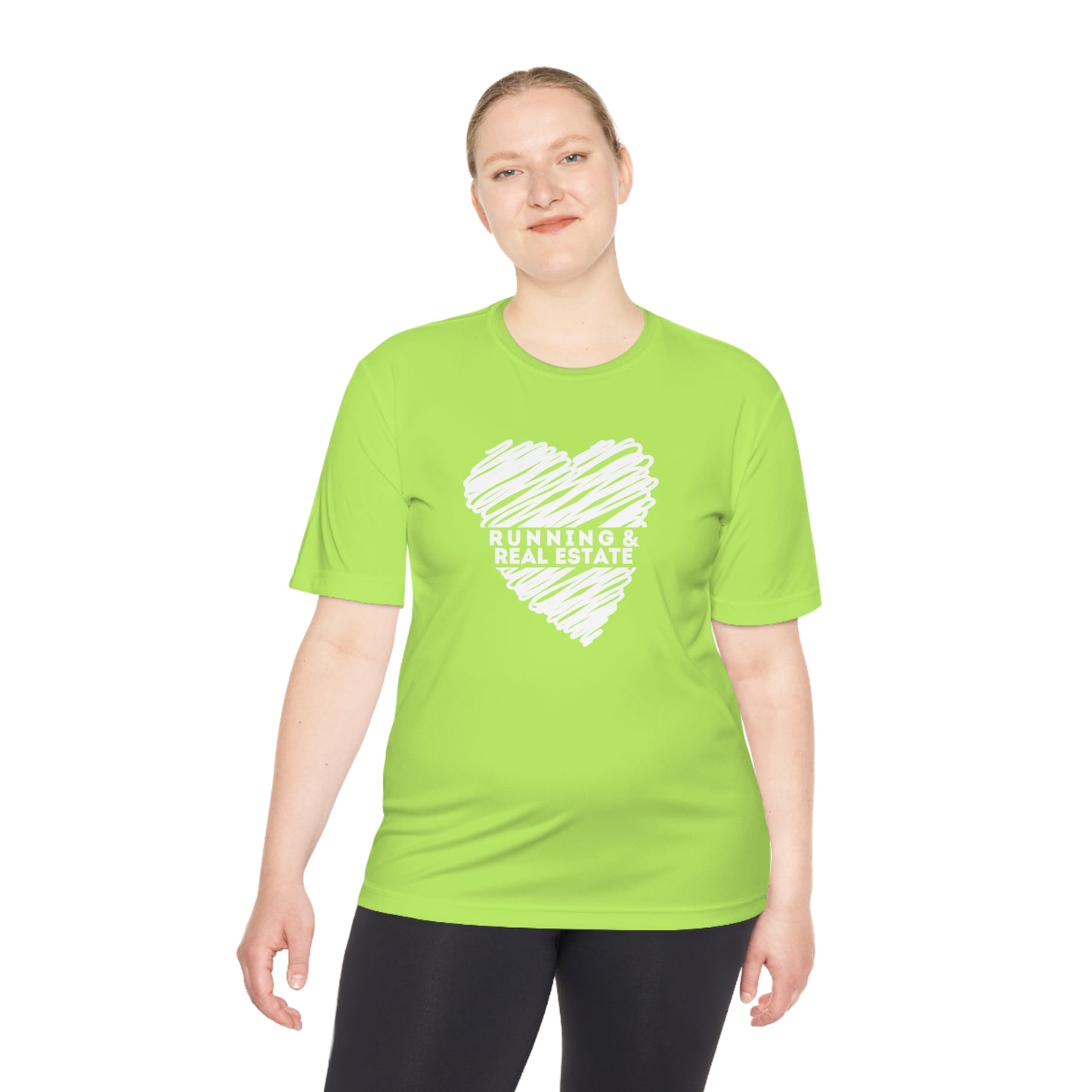 I love Running & Real Estate - Unisex Moisture Wicking Tee