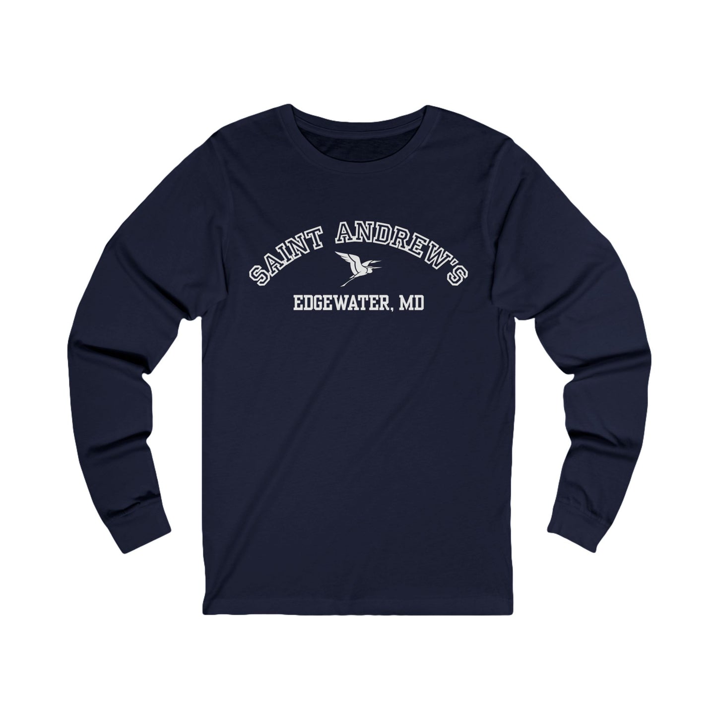 Saint Andrew's - Adult (Unisex) Collegiate Long Sleeve Tee (4 colors)