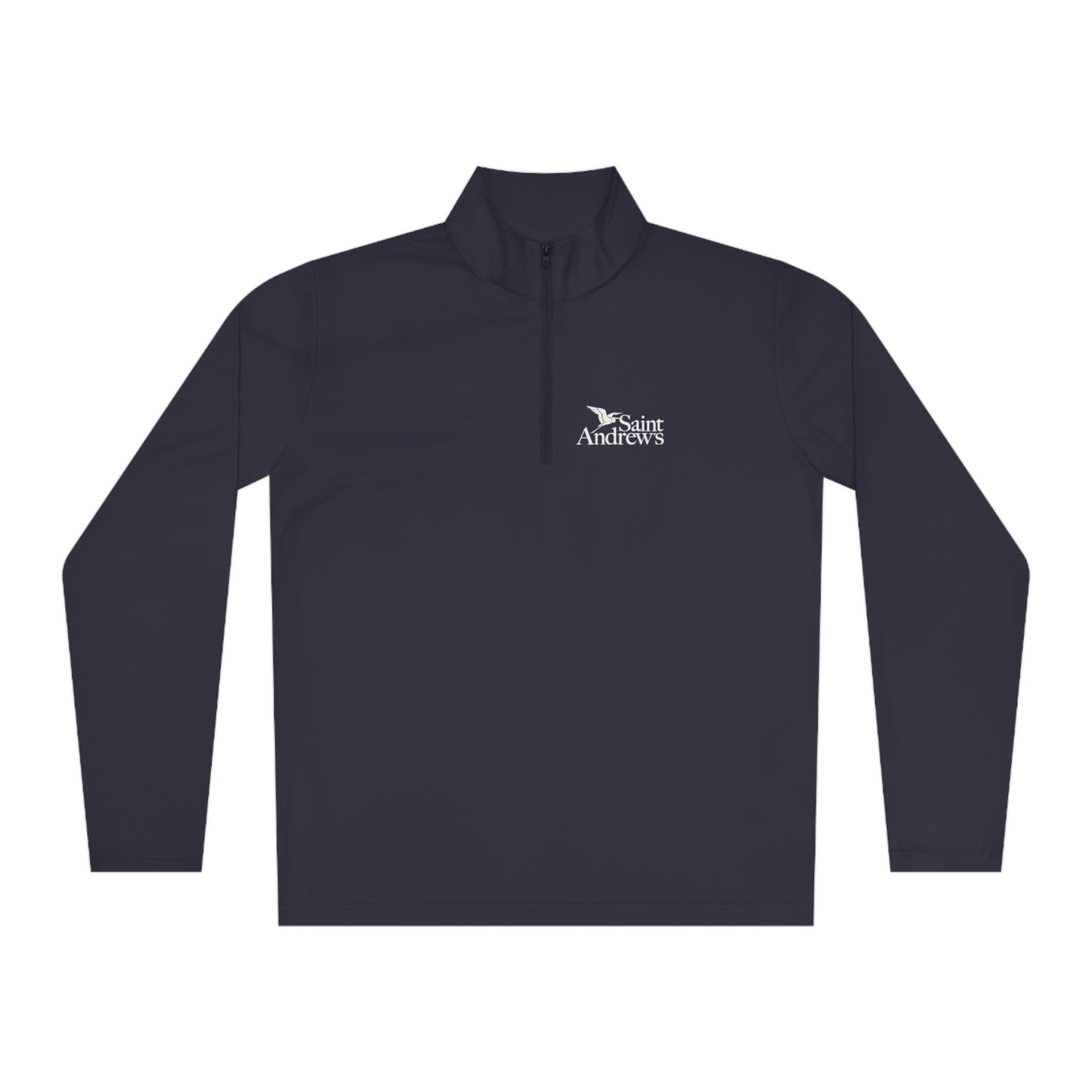 Saint Andrew's - Adult (Unisex) Quarter-Zip Pullover (Grey/Navy)