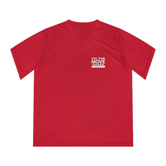 On The Move - Women's Performance V-Neck Tee (4 colors)