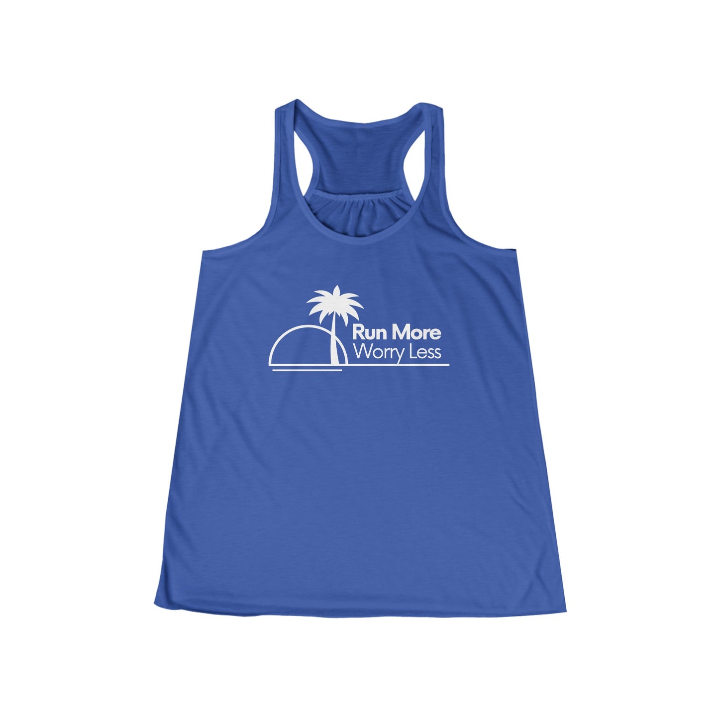 Run More, Worry Less - Women's Flowy Racerback Tank