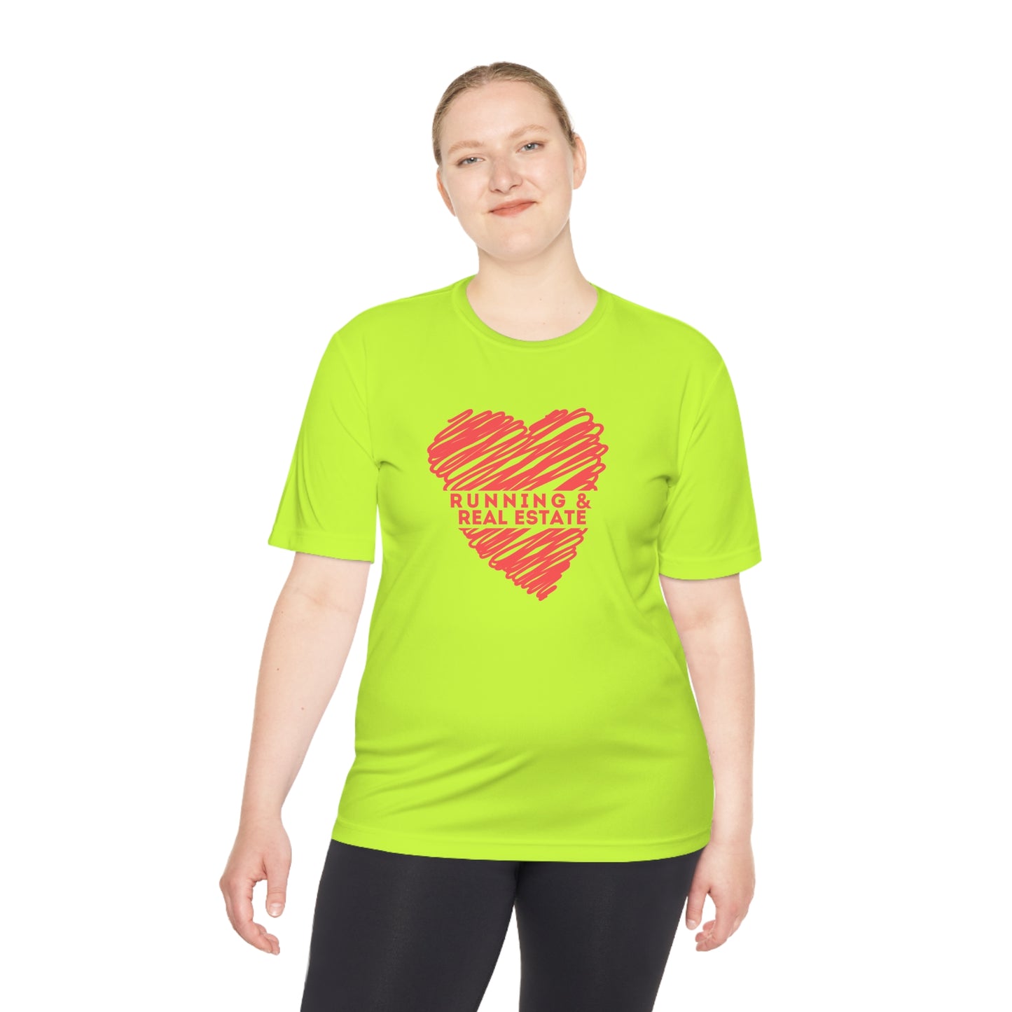 I love Running & Real Estate - Unisex Moisture Wicking Tee