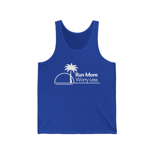 Run More, Worry Less - (Unisex) Jersey Tank