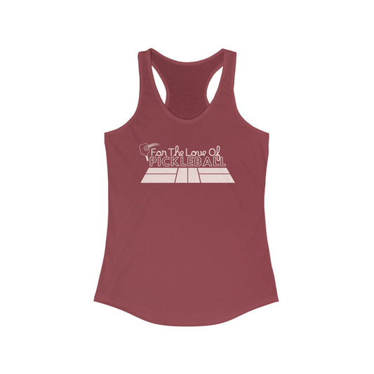 Meet you at the pickleball court - Women's Fitted Racerback Tank