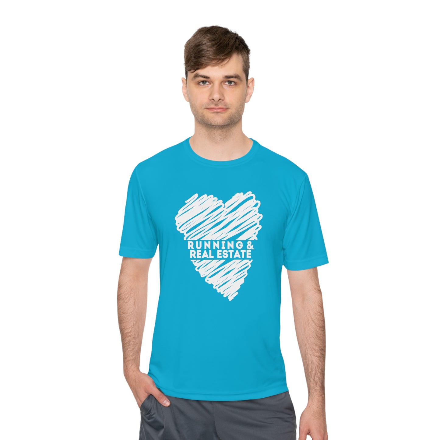 I love Running & Real Estate - Unisex Moisture Wicking Tee