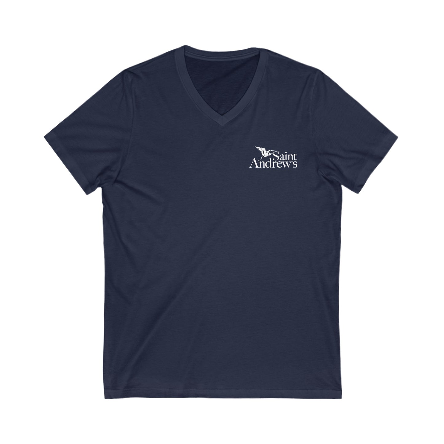 Saint Andrew's - Adult (Women's) V-Neck Tee (Grey/Navy/Royal)