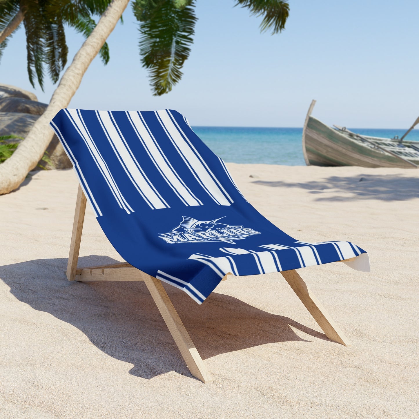 Marlins - Striped Beach Towel