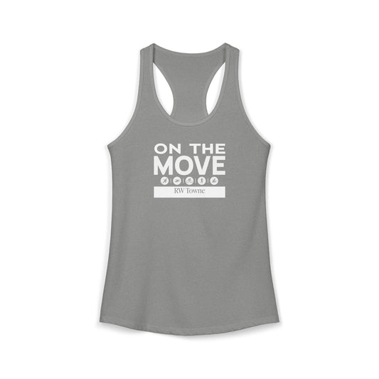 On The Move - Women's Racerback Tank (4 colors)