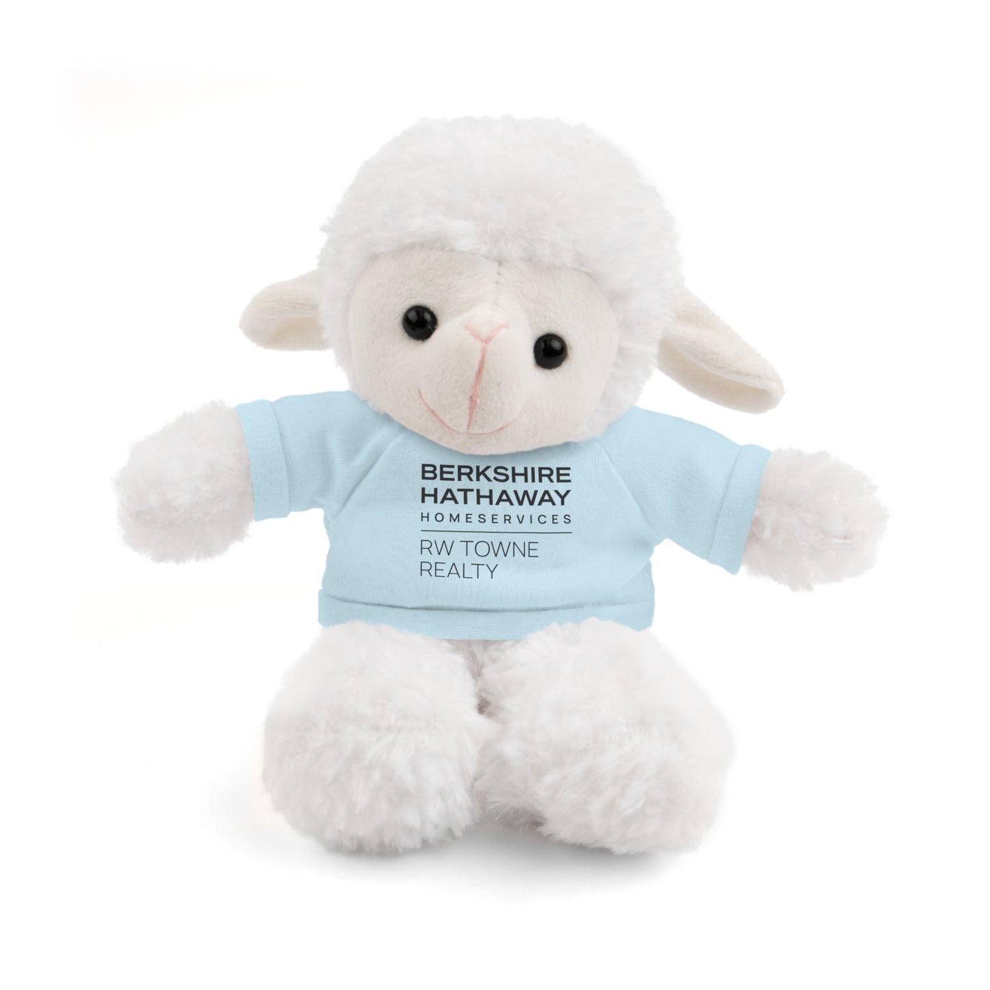 RW Towne Realty - Lamb Stuffie 8" in RW Towne Logo Tee (4 colors)