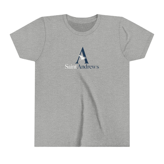 Saint Andrew's - (Youth) Short Sleeve Emblem Tee (Grey/Navy)