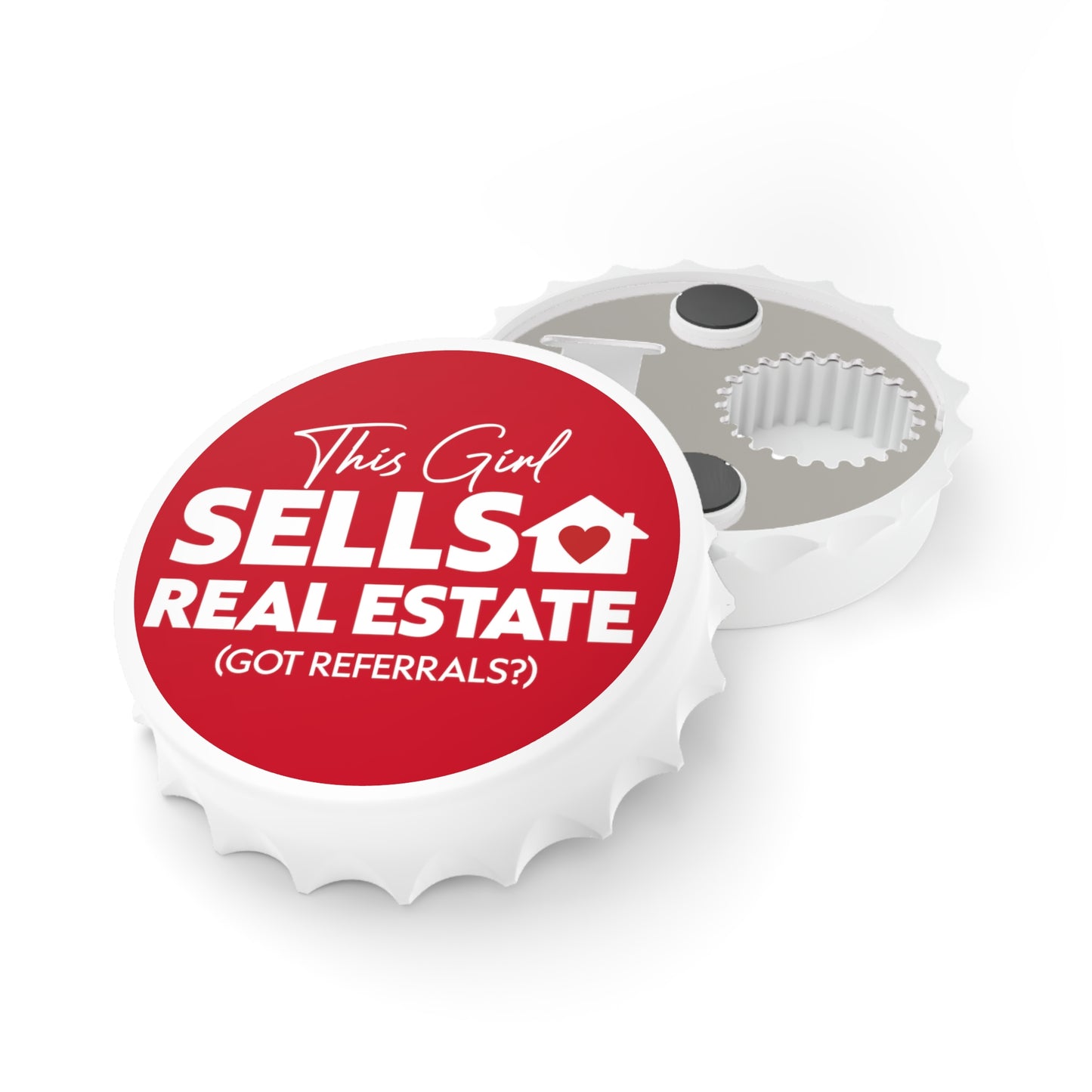 This Girl Sells Real Estate - Bottle Opener Magnet