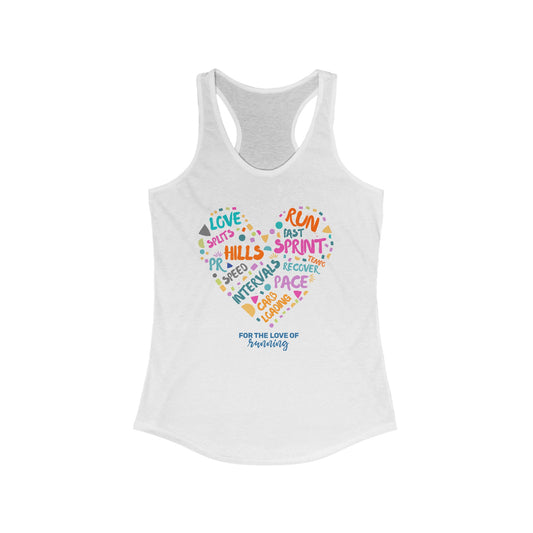 My Running Heart - (Women's) Fitted Racerback Tank