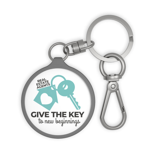 Real Estate Agents Give The Key To New Beginnings - Key Ring