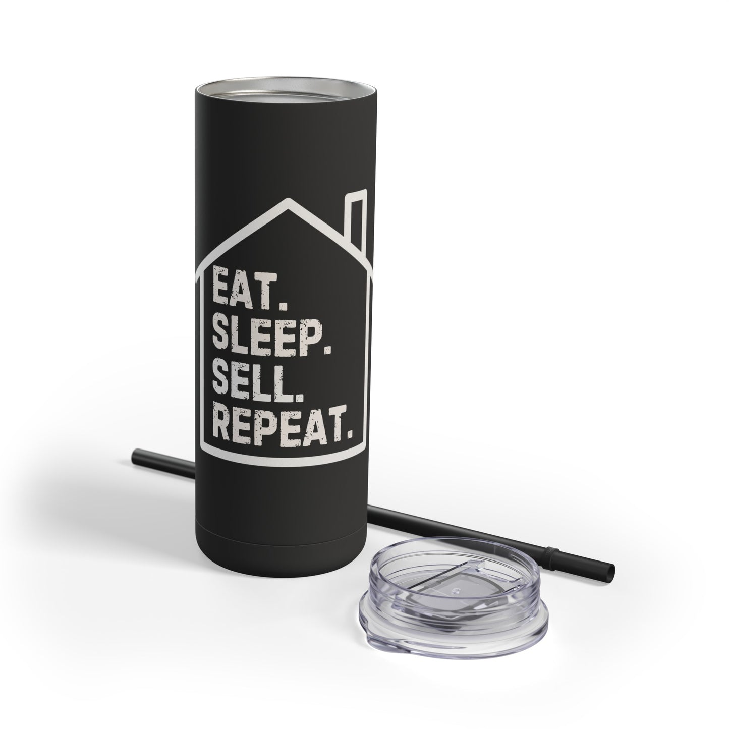 Eat Sleep Sell Repeat - Skinny Matte Tumbler (3 colors)