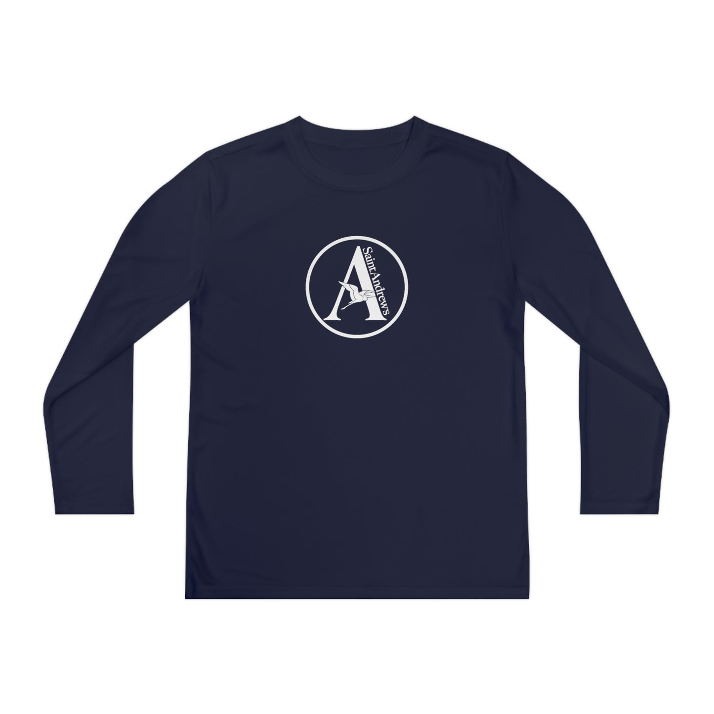 Saint Andrew's - (Youth) Long Sleeve "A" Moisture Wicking Tee (4 colors)