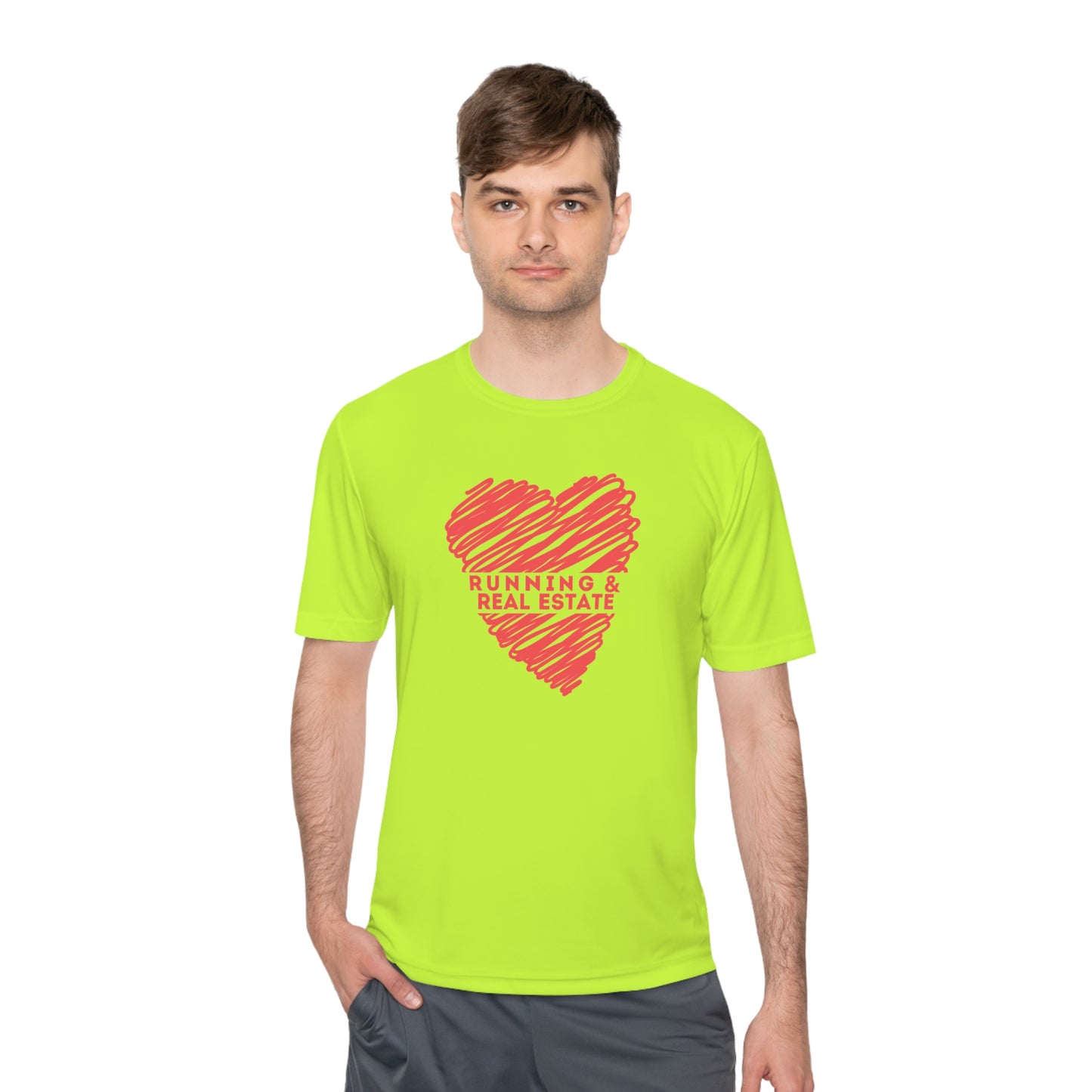 I love Running & Real Estate - Unisex Moisture Wicking Tee