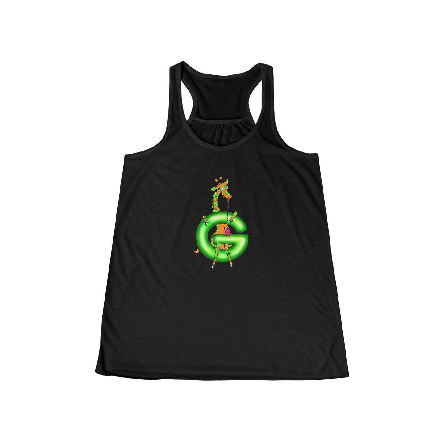 Green Giraffe - Women's Flowy Racerback Tank