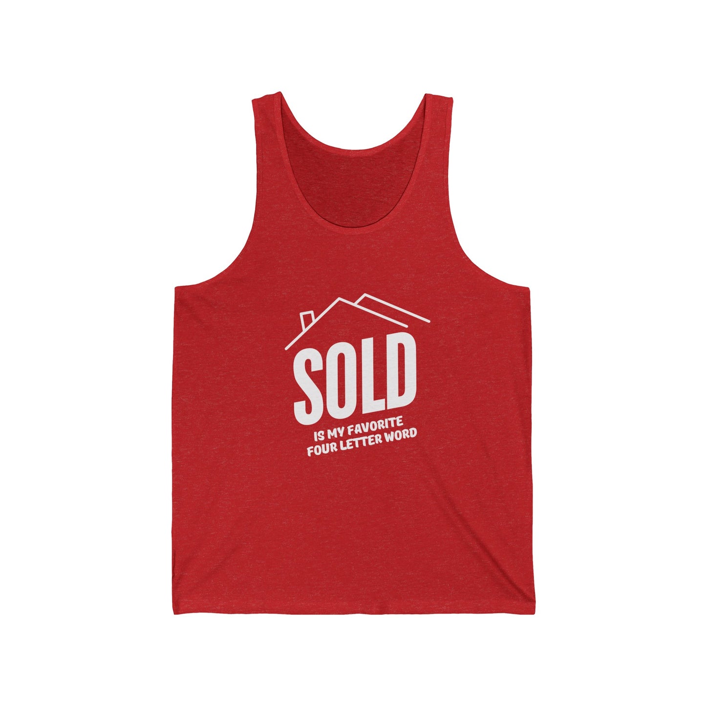 Sold is my favorite four letter word - Unisex Jersey Tank (2 colors)