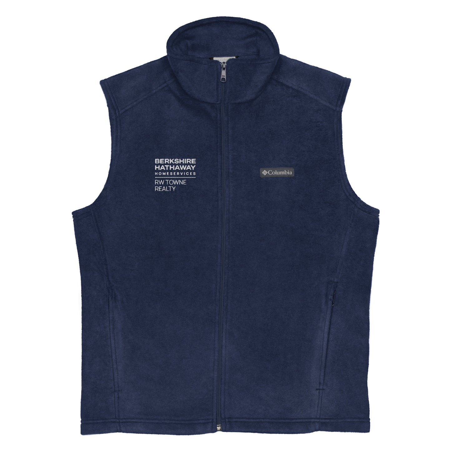 BHHS RW Towne - Men’s Embroidered Fleece Vest (Navy/Black)