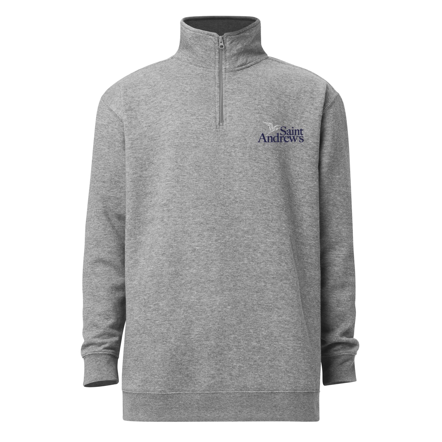 Saint Andrew's - Adult (unisex) embroidered fleece pullover (Grey)