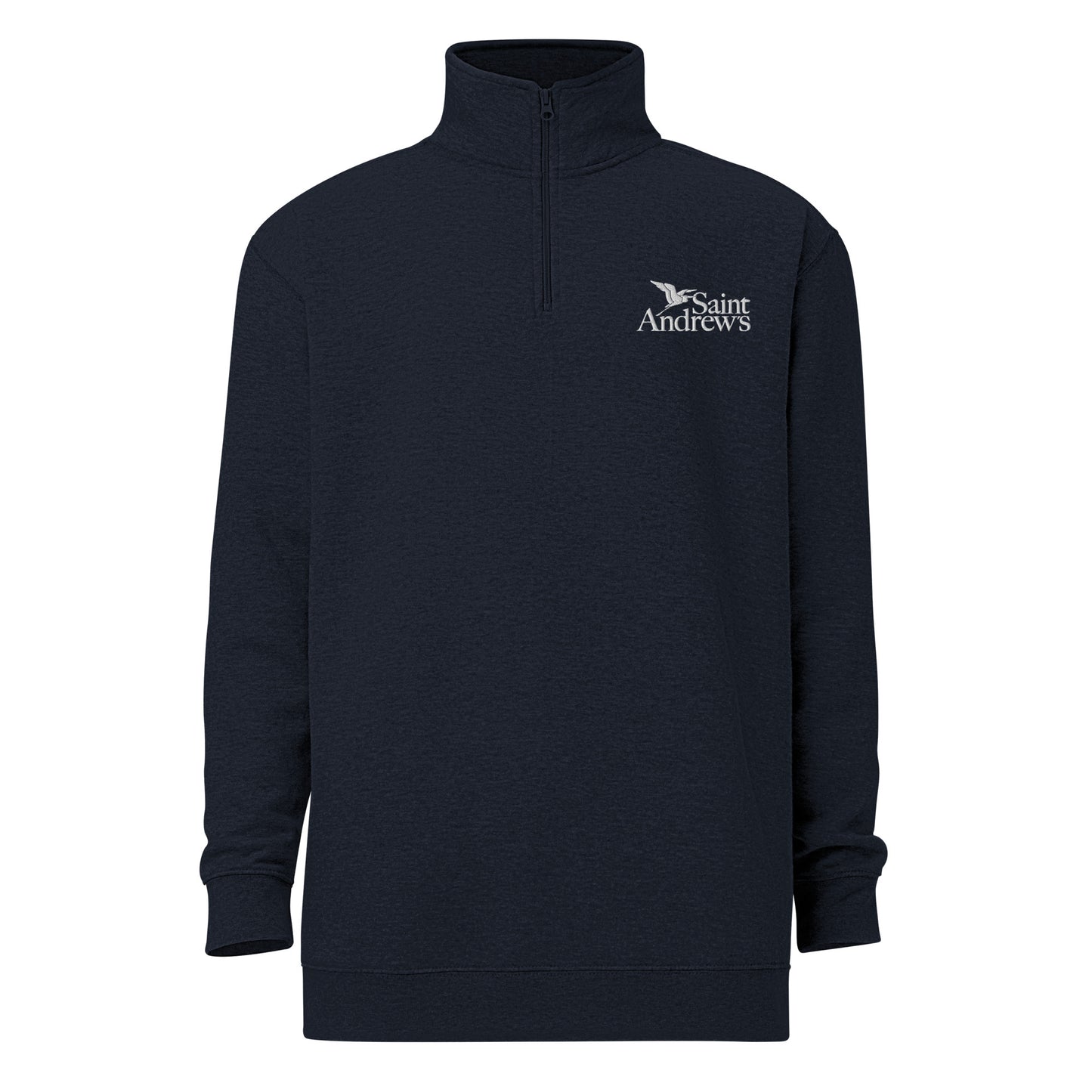 Saint Andrew's - Adult (unisex) embroidered fleece pullover (navy)