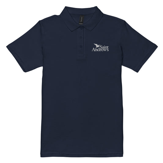 Saint Andrew's - Adult (Women’s) Embroidered Polo (Navy)