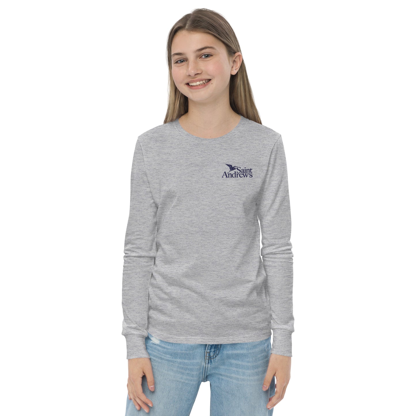 Saint Andrew's - (Youth) Embroidered Long Sleeve Tee