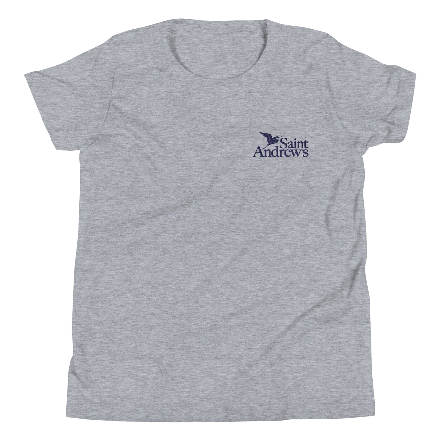 Saint Andrew's - (Youth) Embroidered Short Sleeve Tee (Grey)